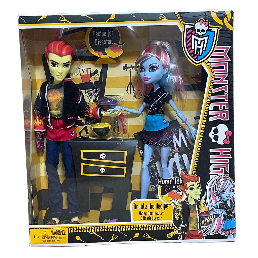 Monster High Home Ick Double The Recipe Abbey Bominable & Heath Burns Doll